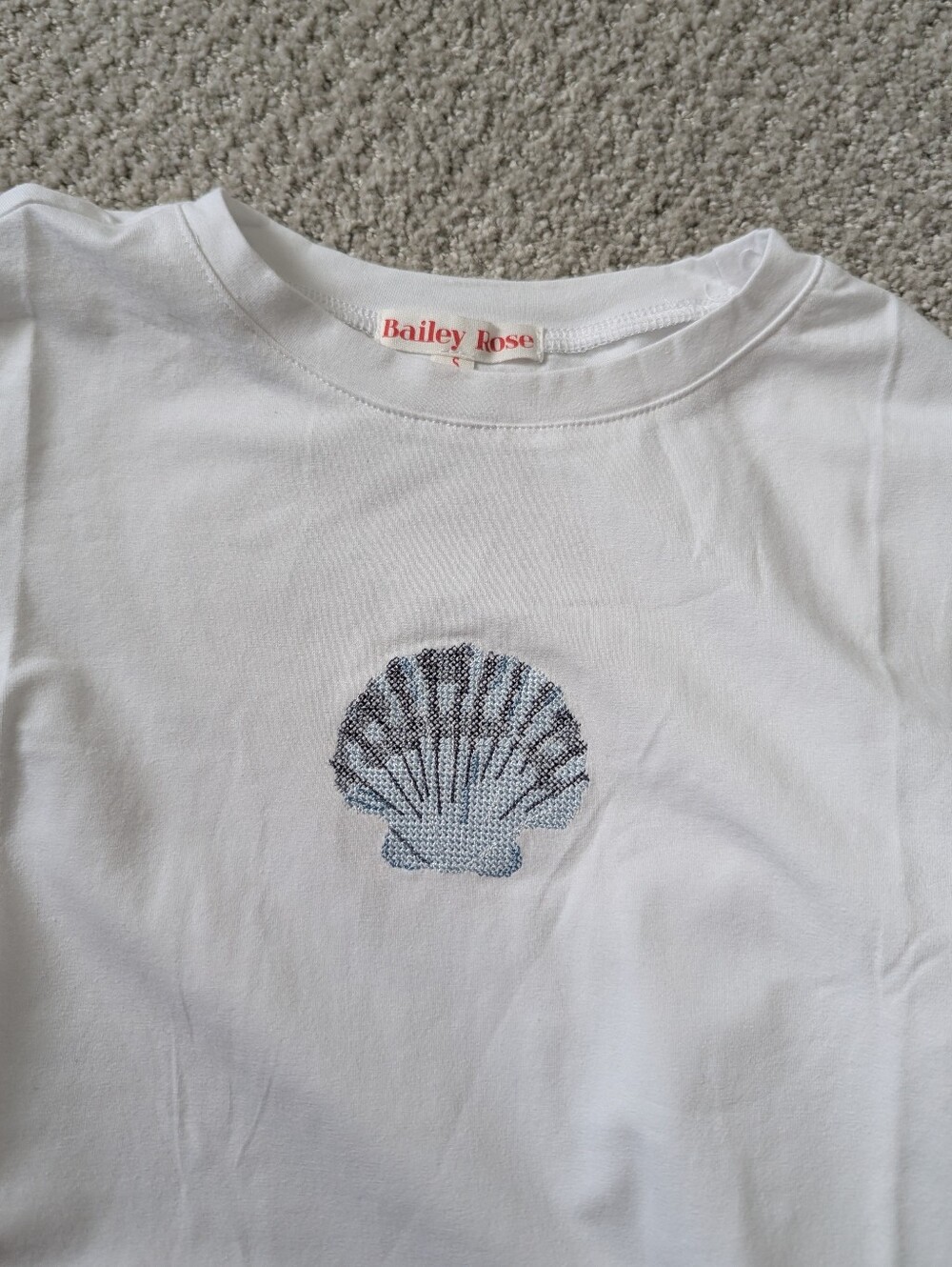 Bailey Rose Embroidered Sea Shell T-Shirt - Picture 7 of 8